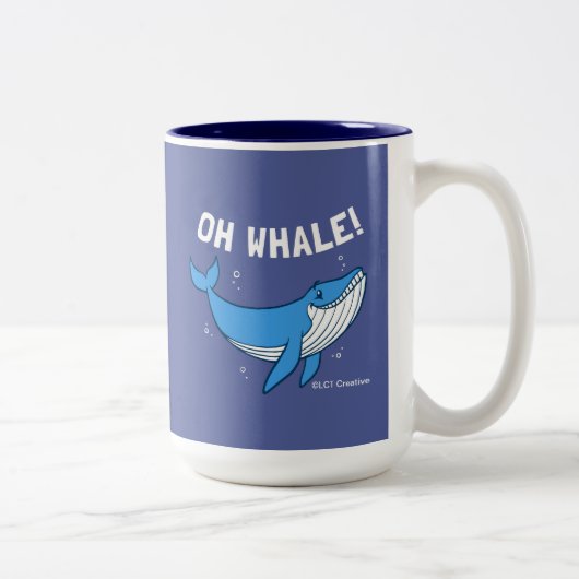 Oh Whale Zweifarbige Tasse (Rechts)