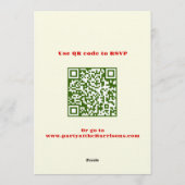 Oh What Fun Bubblegum Santa Holiday Party Einladung (Rückseite)