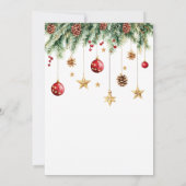 Oh What Fun Christmas Birthday Invitation Einladung (Rückseite)