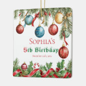 Oh What Fun Christmas Birthday Invitation Keramikornament (Links)