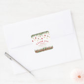 Oh What Fun Christmas Birthday Invitation Quadratischer Aufkleber (Umschlag)