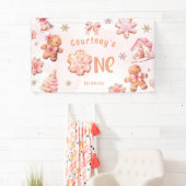 Oh What Fun Christmas Cookie 1st Birthday Banner (Insitu)