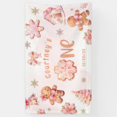 Oh What Fun Christmas Cookie 1st Birthday Banner (Vertikal)