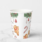 Oh What Fun Christmas Cookies 1st Birthday Paper Pappbecher (Rechts)