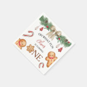 Oh What Fun Christmas Cookies 1st Birthday Serviette (Ecke)