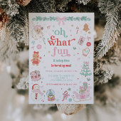 Oh What Fun Christmas First Birthday Invitation Einladung