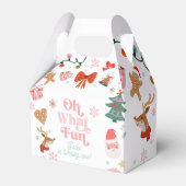 Oh What Fun Christmas Party Girl 1st Birthday  Geschenkschachtel (Vorderseite)