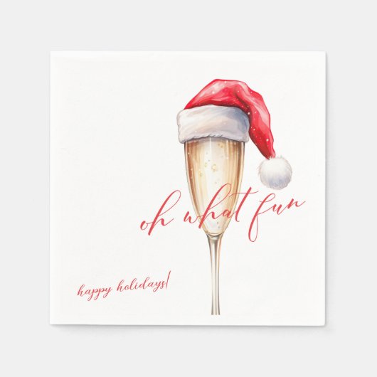 Oh What Fun Christmas Party Serviette (Vorderseite)