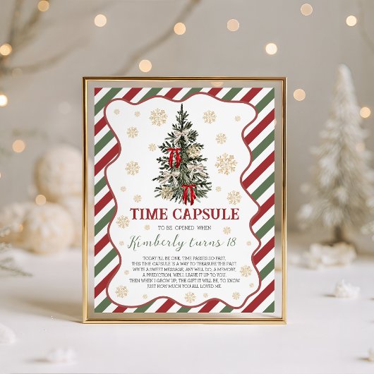 Oh What Fun Christmas Time Capsule Sign Sockelschild