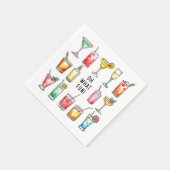 Oh What Fun Drink Doodles Christmas Cocktail Serviette (Ecke)