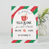 oh what fun! first birthday invitation einladung (Stehend Vorderseite)