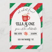 oh what fun! first birthday invitation einladung (Vorderseite)