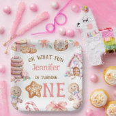 Oh What Fun Gingerbread 1st Birthday Girl Pappteller (Party)