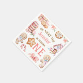 Oh What Fun Gingerbread 1st Birthday Paper Serviette (Ecke)