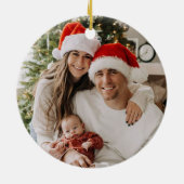 Oh What Fun Hand Drawn Christmas Holiday Party Keramik Ornament (Hinten)