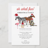 Oh What Fun! Holiday Kids Funny Christmas Party Einladung (Vorderseite)