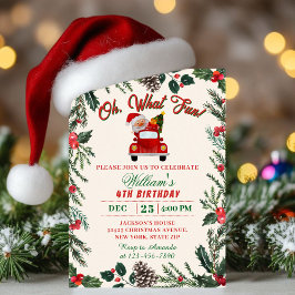 Oh What Fun Holiday Party Christmas Santa Birthday Einladung