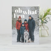Oh What Fun Holiday Photo Feiertagskarte (Stehend Vorderseite)