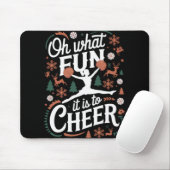 Oh What Fun It Is To Cheer Ugly Cheerleading Xmas Mousepad (Mit Mouse)
