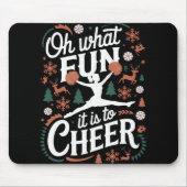 Oh What Fun It Is To Cheer Ugly Cheerleading Xmas  Mousepad (Vorne)