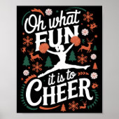 Oh What Fun It Is To Cheer Ugly Cheerleading Xmas Poster (Vorne)