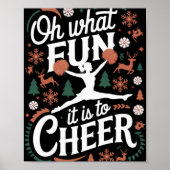 Oh What Fun It Is To Cheer Ugly Cheerleading Xmas Poster (Vorne)