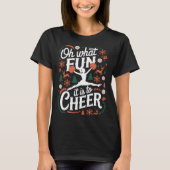 Oh What Fun It Is To Cheer Ugly Cheerleading Xmas T-Shirt (Vorderseite)