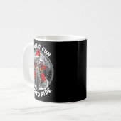 Oh What Fun It Is To Ride Christmas Santa Motorcyc Kaffeetasse (Vorderseite Links)