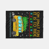 Oh What Fun It Is To Ride Funny Christmas School B Fleecedecke (Vorderseite (Horizontal))