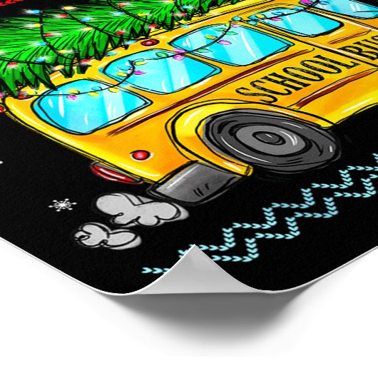 Oh What Fun It Is To Ride Funny Christmas School B Poster (Ecke)