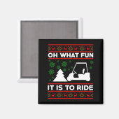 Oh What Fun It Is To Ride Golf Cart Christmas  Magnet (Vorderseite/Rückseite)