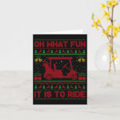 Oh What Fun It Is To Ride Golf Cart Golfer Ugly Ch Karte (Gelbe Blume)