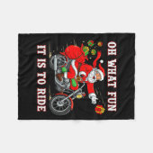 Oh What Fun It Is To Ride Motorcycle Biker Funny S Fleecedecke (Vorderseite (Horizontal))