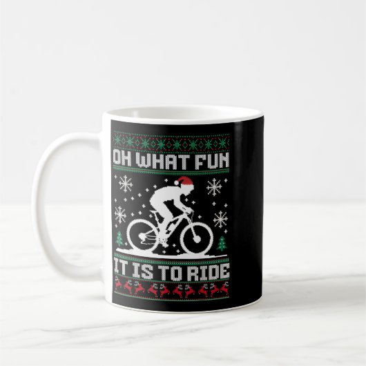 Oh What Fun It Is To Ride Mountain Bike Biker Chri Kaffeetasse (Links)
