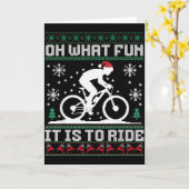 Oh What Fun It Is To Ride Mountain Bike Biker Chri Karte (Gelbe Blume)