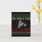 Oh What Fun It Is To Ride Xmas Ugly Motocross Chri Karte (Gelbe Blume)