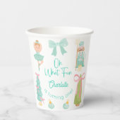 Oh What Fun Mint Nutcracker Birthday Pappbecher (Vorderseite)