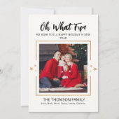 Oh What Fun Modern Christmas Feiertagskarte (Vorderseite)