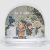 Oh What Fun Personalized Family Photo Christmas Schneekugeln (Rückseite)