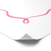 Oh What Fun Pink Car Girl 1st Birthday Welcome Poster (Ecke)