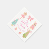 Oh What Fun Pink Nutcracker Birthday Serviette (Ecke)