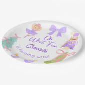 Oh What Fun Purple Nutcracker Birthday Pappteller (Schrägansicht)