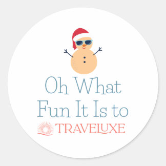 Oh What Fun Runder Aufkleber