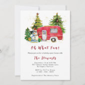 Oh What Fun Vintage Weihnachtsfeier Einladung (Vorderseite)