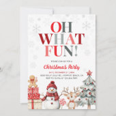 Oh What Fun Winter Wonderland Christmas Party Einladung (Vorderseite)