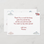 Oh, wie die Zeit fliegt Retro Flugzeug Junge Gebur Dankeskarte (Vorne/Hinten)