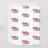 Oh, wie die Zeit fliegt Retro Flugzeug Junge Gebur Einladung (Rückseite)