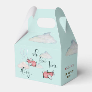 Oh, wie die Zeit fliegt Retro Flugzeug Junge Gebur Geschenkschachtel