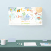 Oh, wie die Zeit fliegt Wasserfarbe Drachen Geburt Banner (Messe)