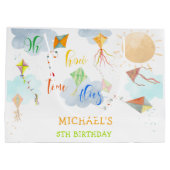 Oh, wie die Zeit fliegt Wasserfarbe Drachen Geburt Große Geschenktüte (Rückseite)